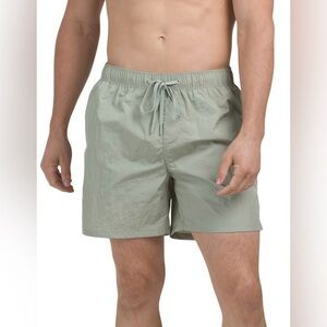Vintage Summer Sage Green Men's Stretch Swim Trunks - Size: L - NWT!